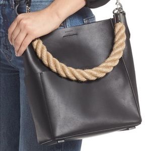 NWT AllSaints Small Harri North/South Leather Tote